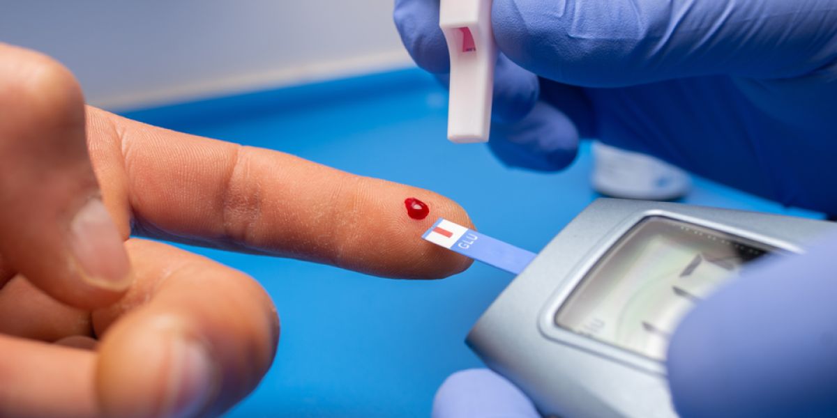 closeup shot doctor testing blood sample